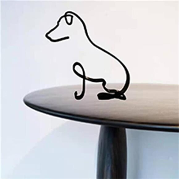 Dog Minimalist Decor Art Sculpture Metal Abstract For Any Cat Lover’s Home - Picture 4 of 6